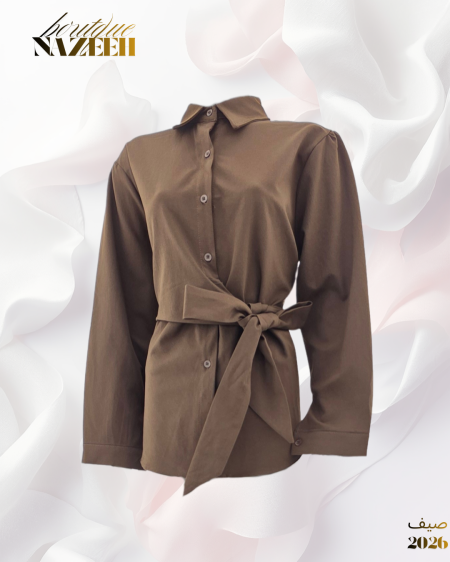 قميص مع ربطة خصر